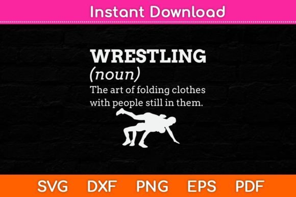 Funny Definition Wrestling SVG Design Review for Real Embroidery Projects