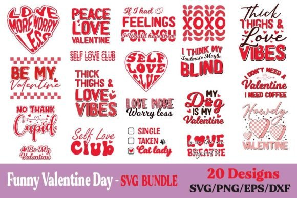 Funny Valentine Day SVG Bundle 20 Design Review