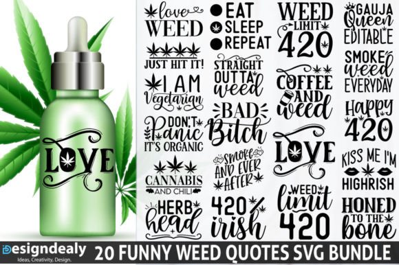 Funny Weed Quotes SVG Bundle Review for Real Embroidery Projects