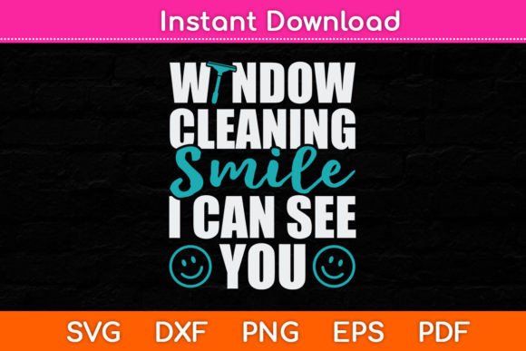 Window Cleaning Smile: A Lighthearted Embroidery Design for Everyday Joy